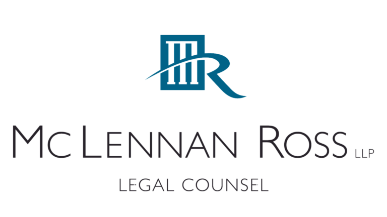 Mclennan Ross LLP in grey and blue.