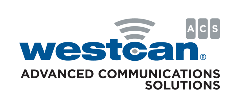 Westcan Logo in blue with the tagline 