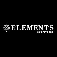 Elements Outfitters logo on black.